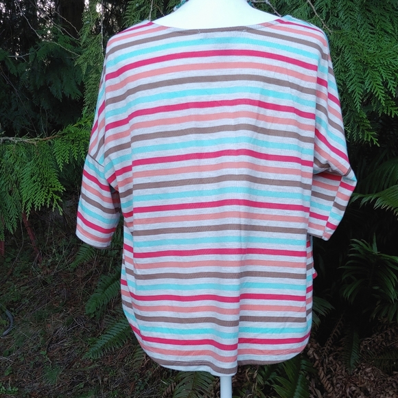 Rainbow Striped American Rag Top - Picture 5 of 7